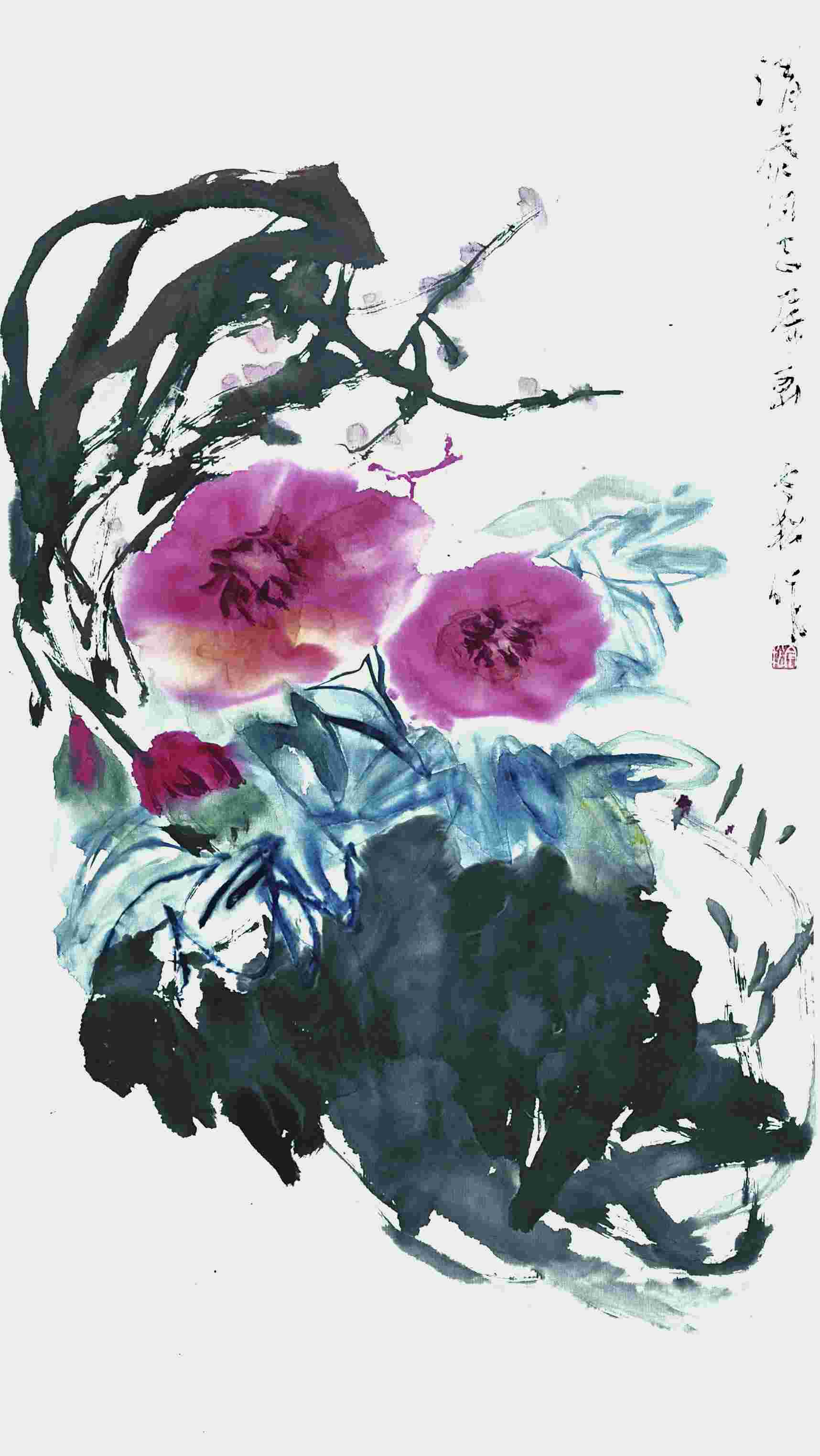 冯今松 花卉 