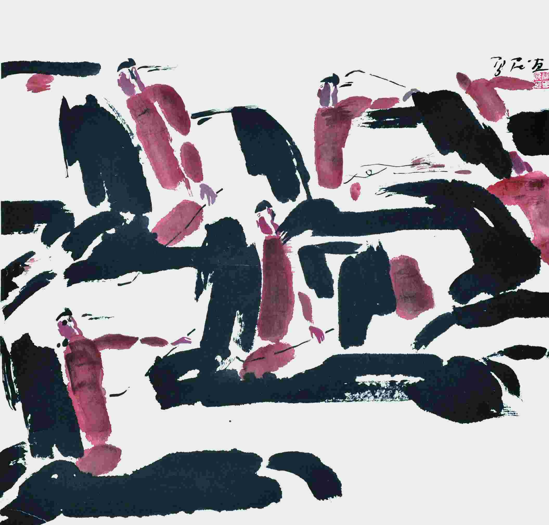 徐勇民 马球图 