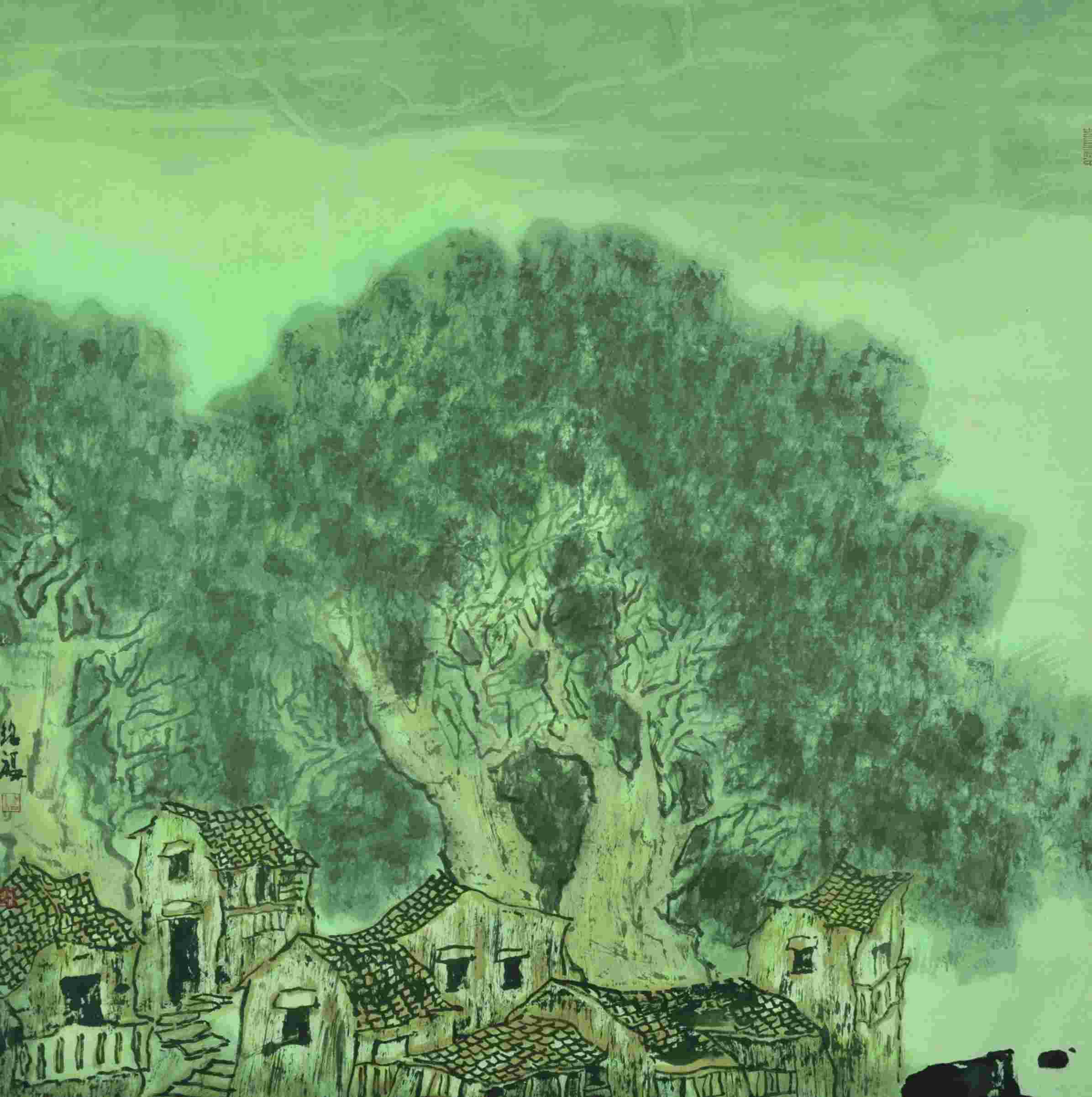 吕绍福 山水 