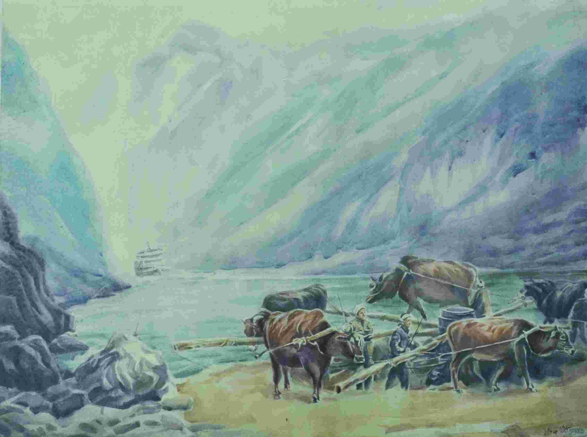 冯中衡 峡江绞滩 