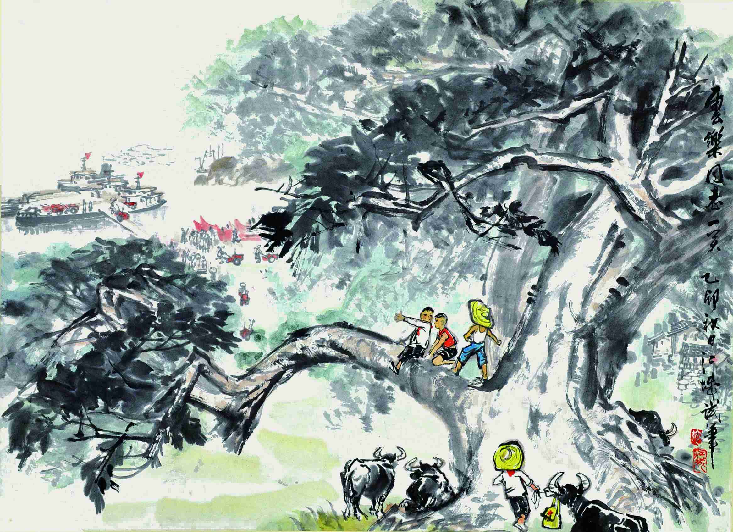 施江城 风景人物 