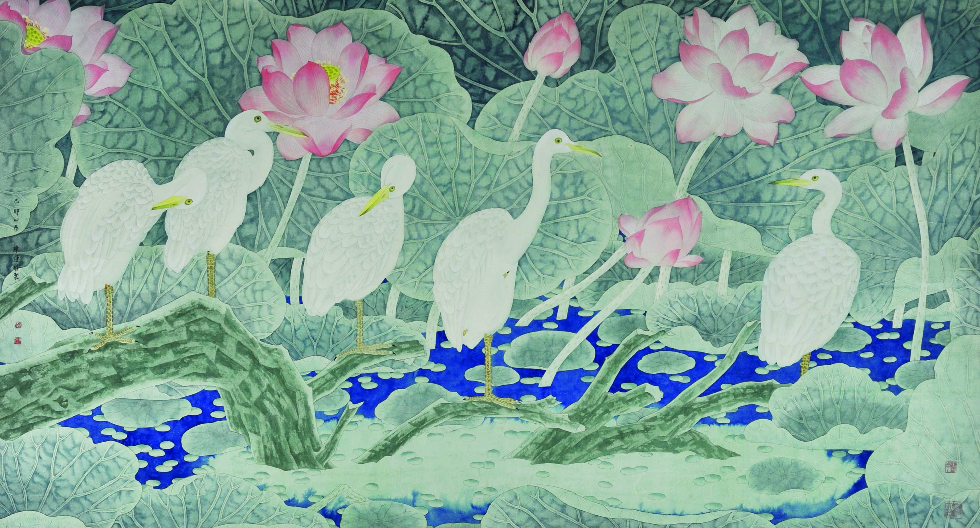 陈运权   工笔花鸟