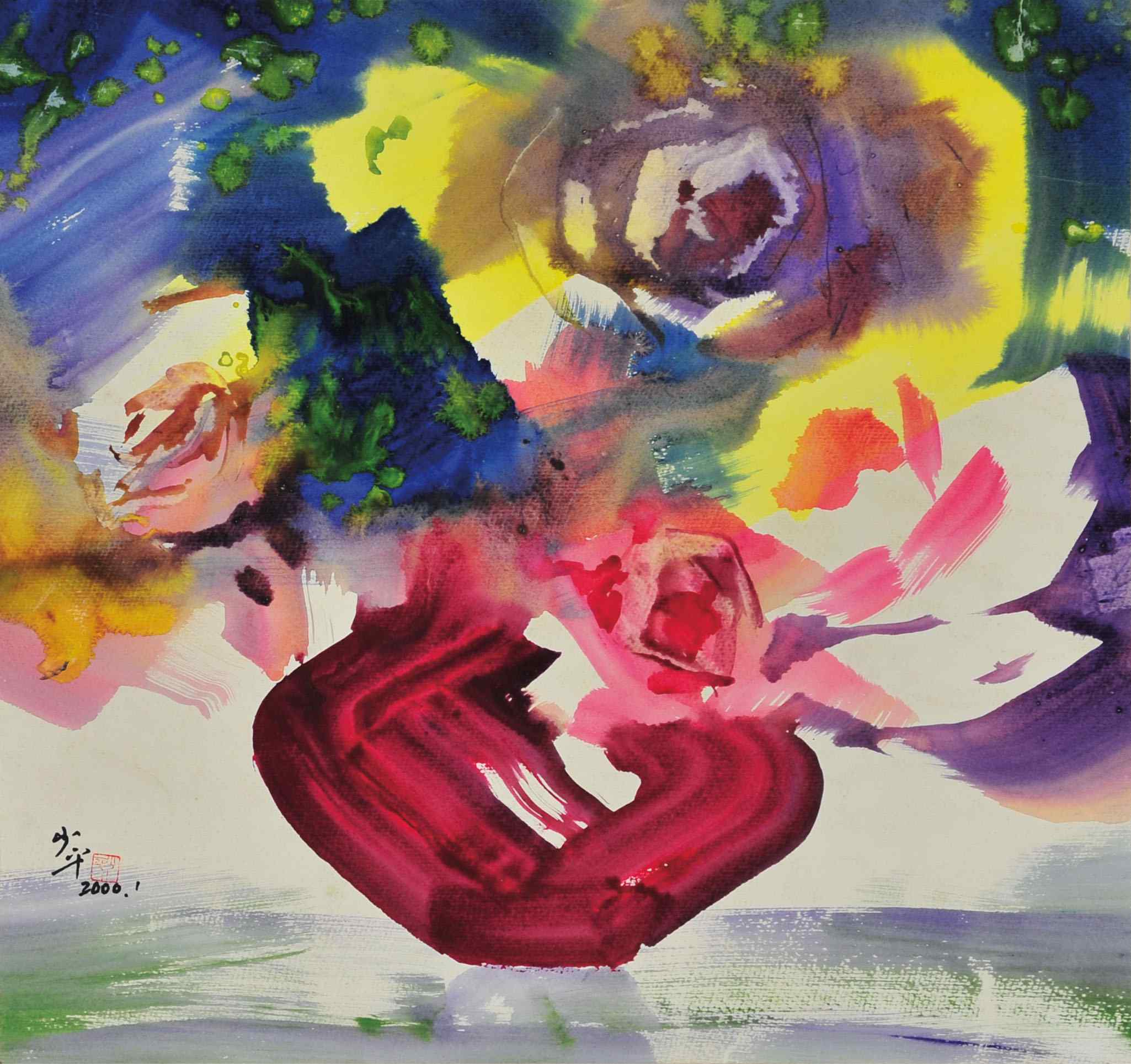 陈少平  瓶花