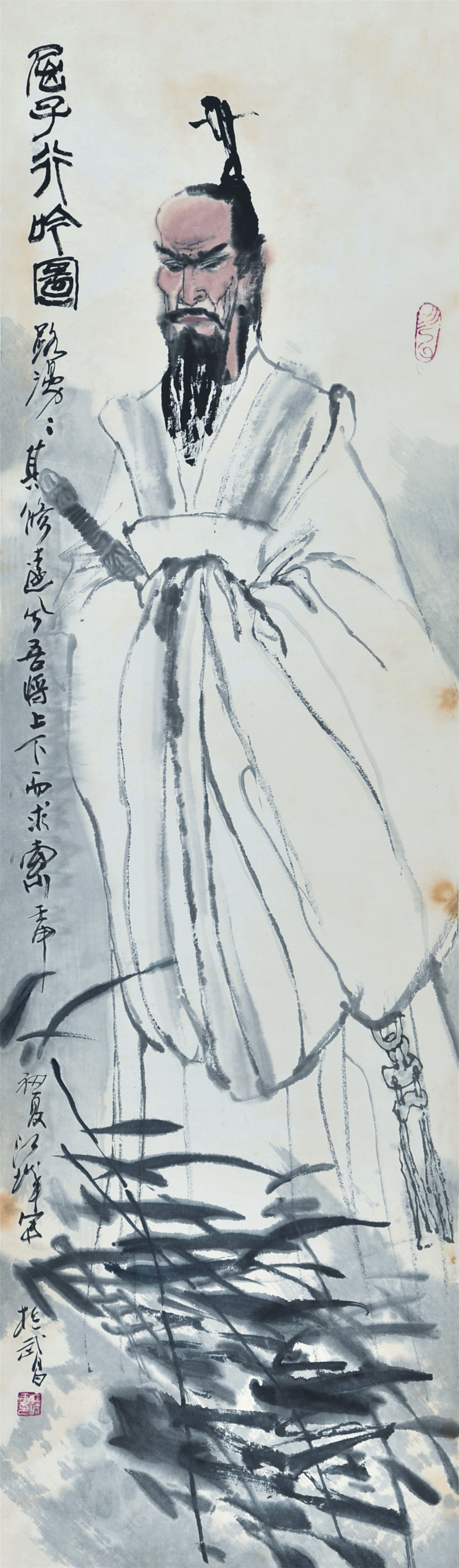 施江城 居子北吟图