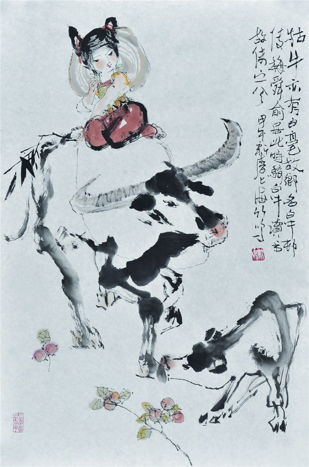赵竹鸣 牧牛图 