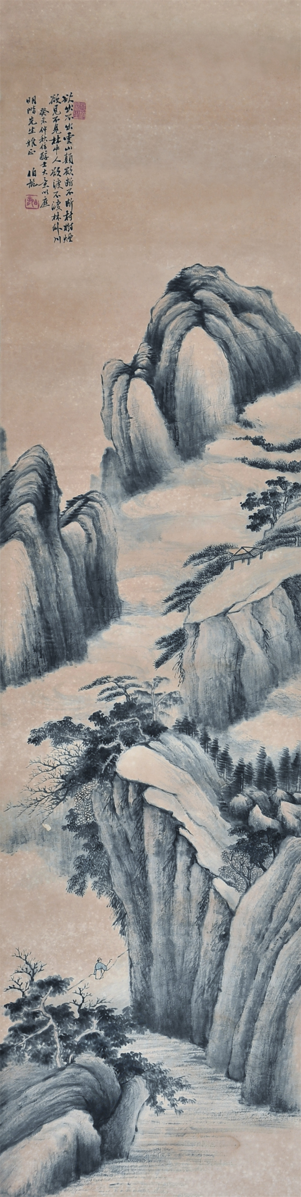 黑伯龍 山水 