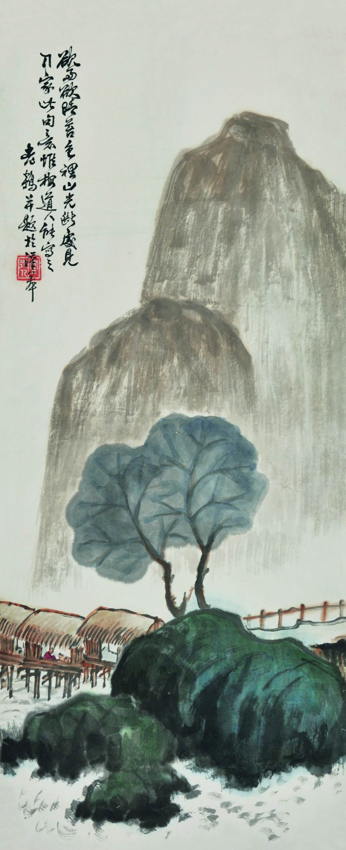 李建（鹤道人） 溪亭雨霁