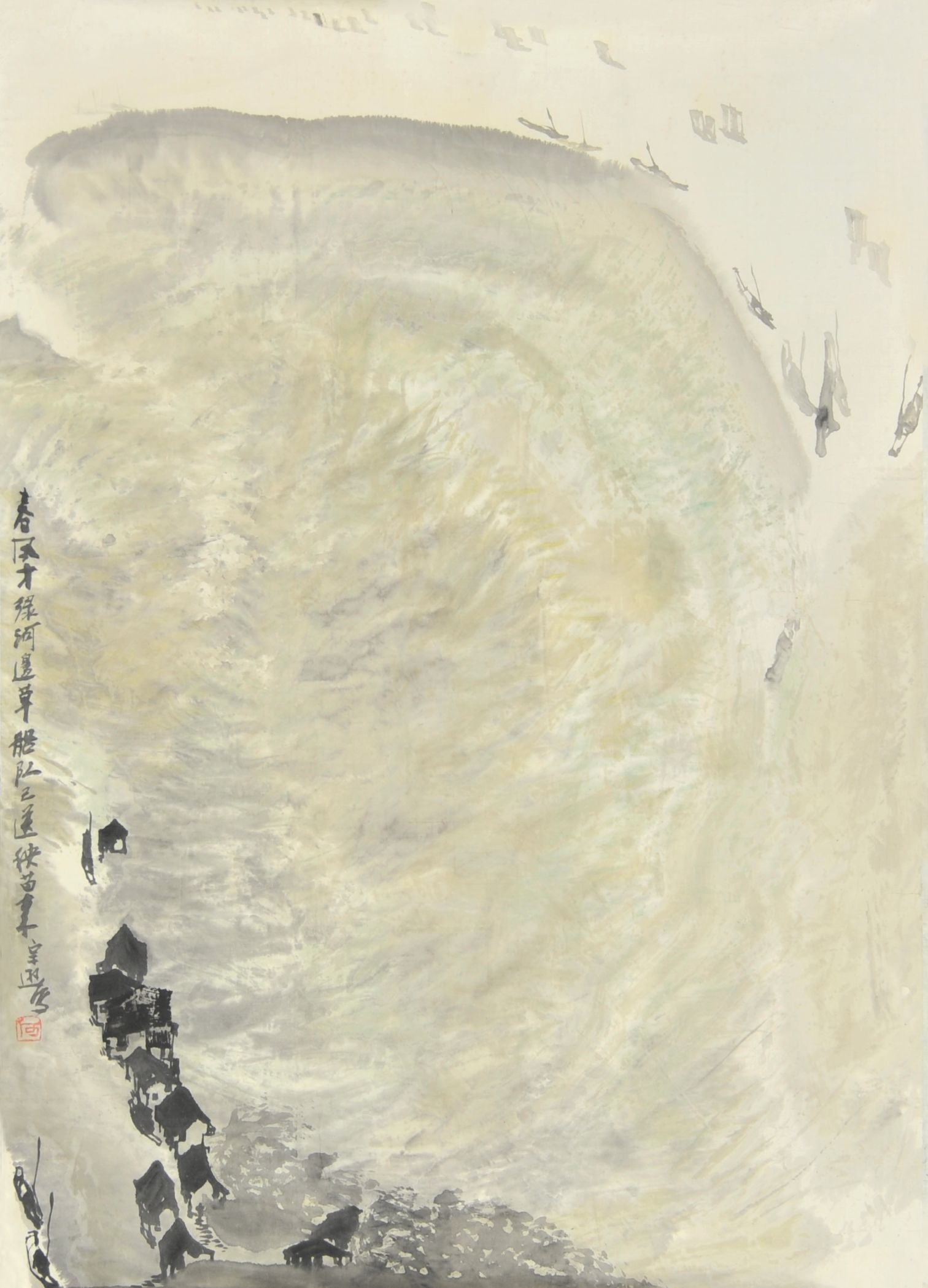  何宗逊　山水 
