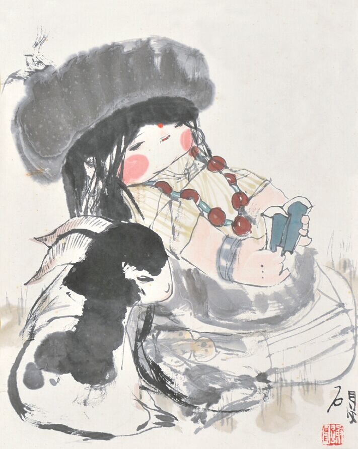 谢申　羊娃图 