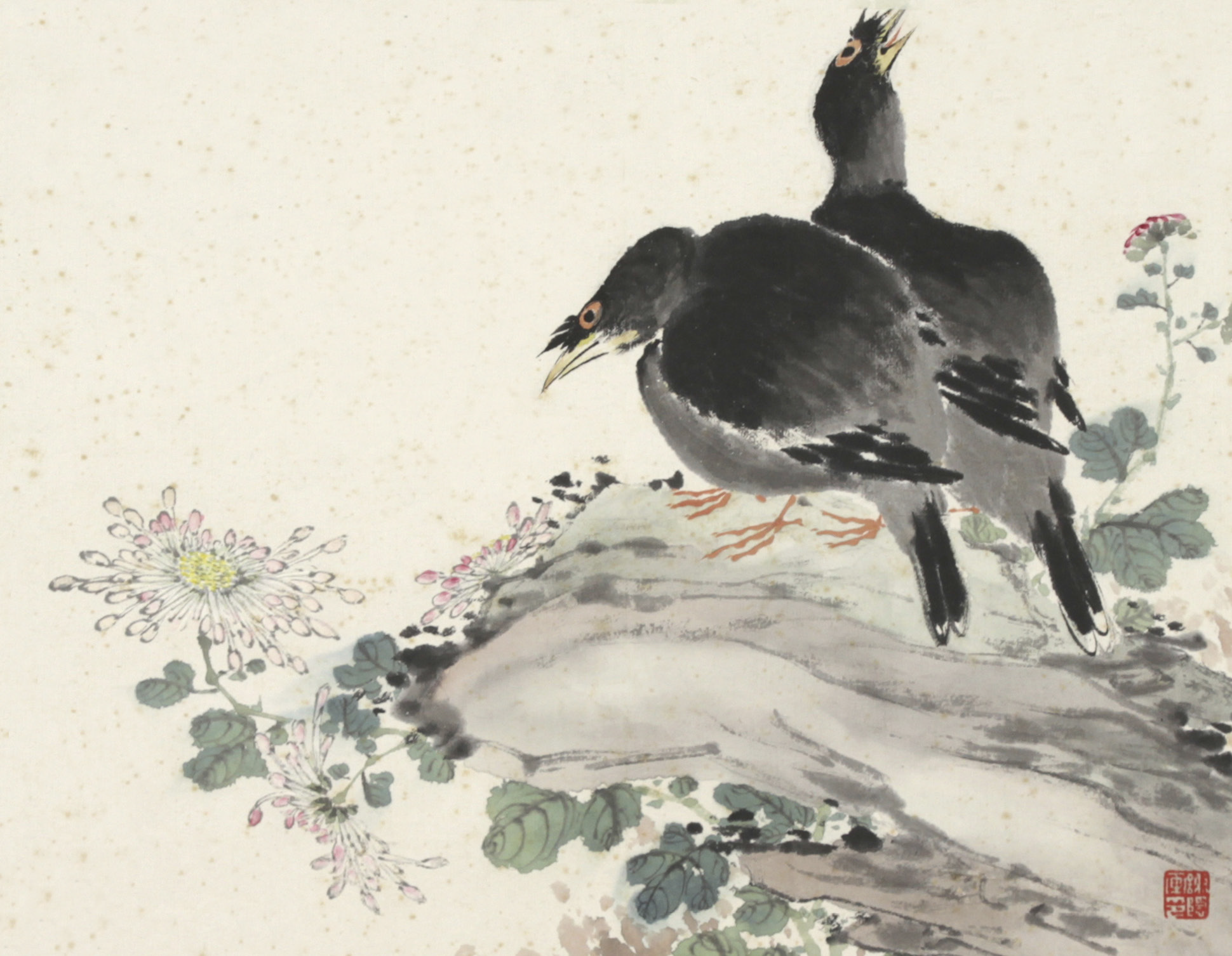 谢竹邨 花鸟