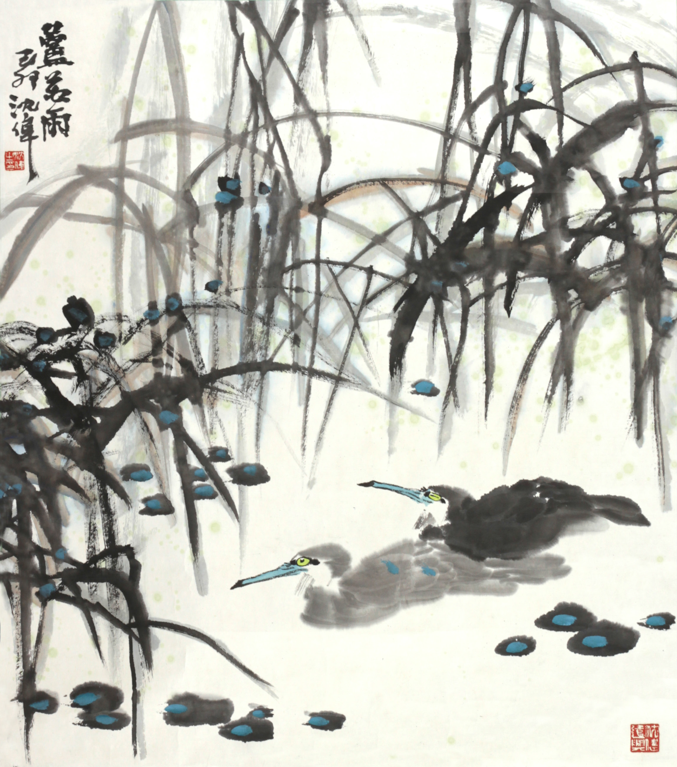 沈伟 花鸟