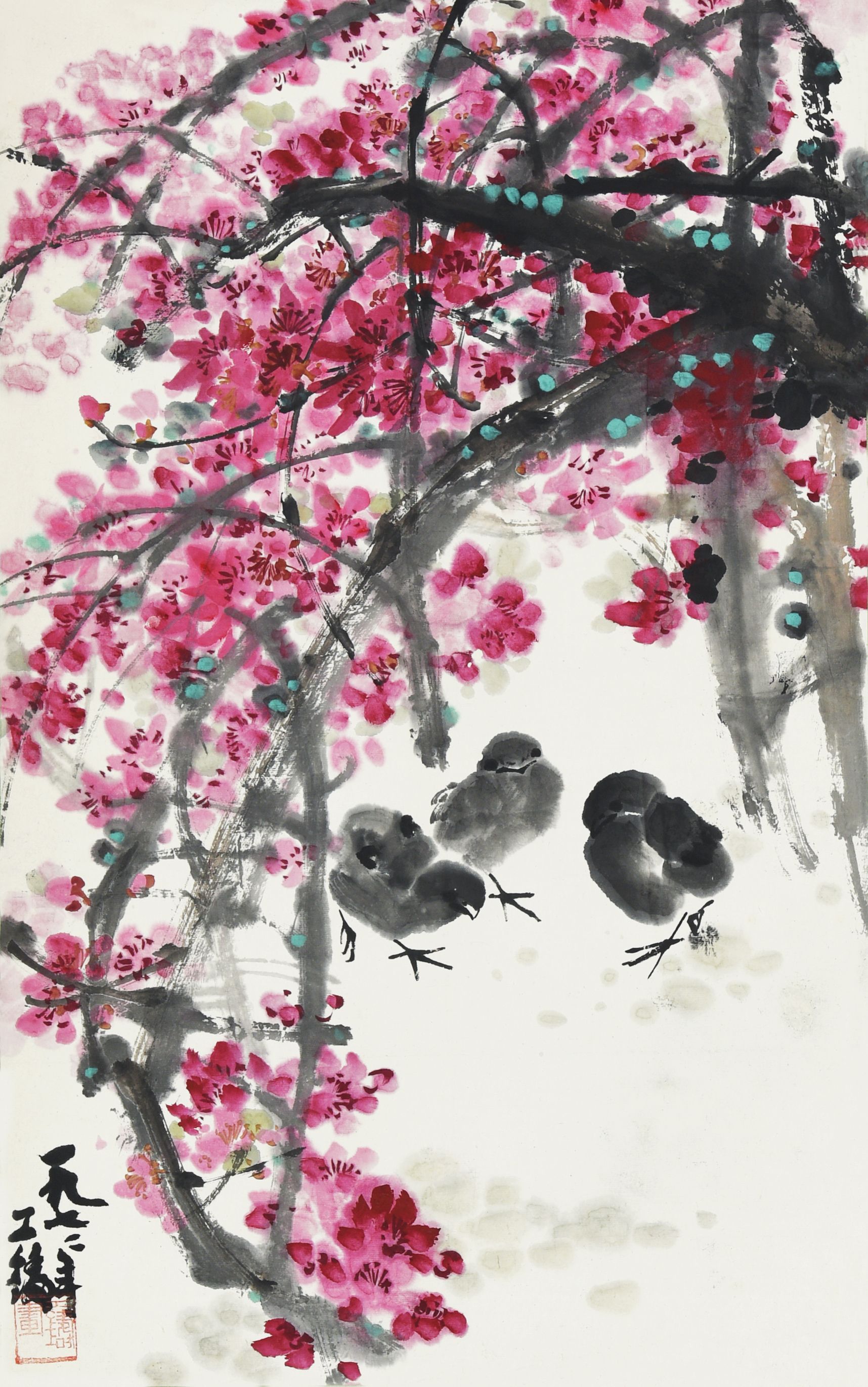 168 刘子铸 桃花小鸡