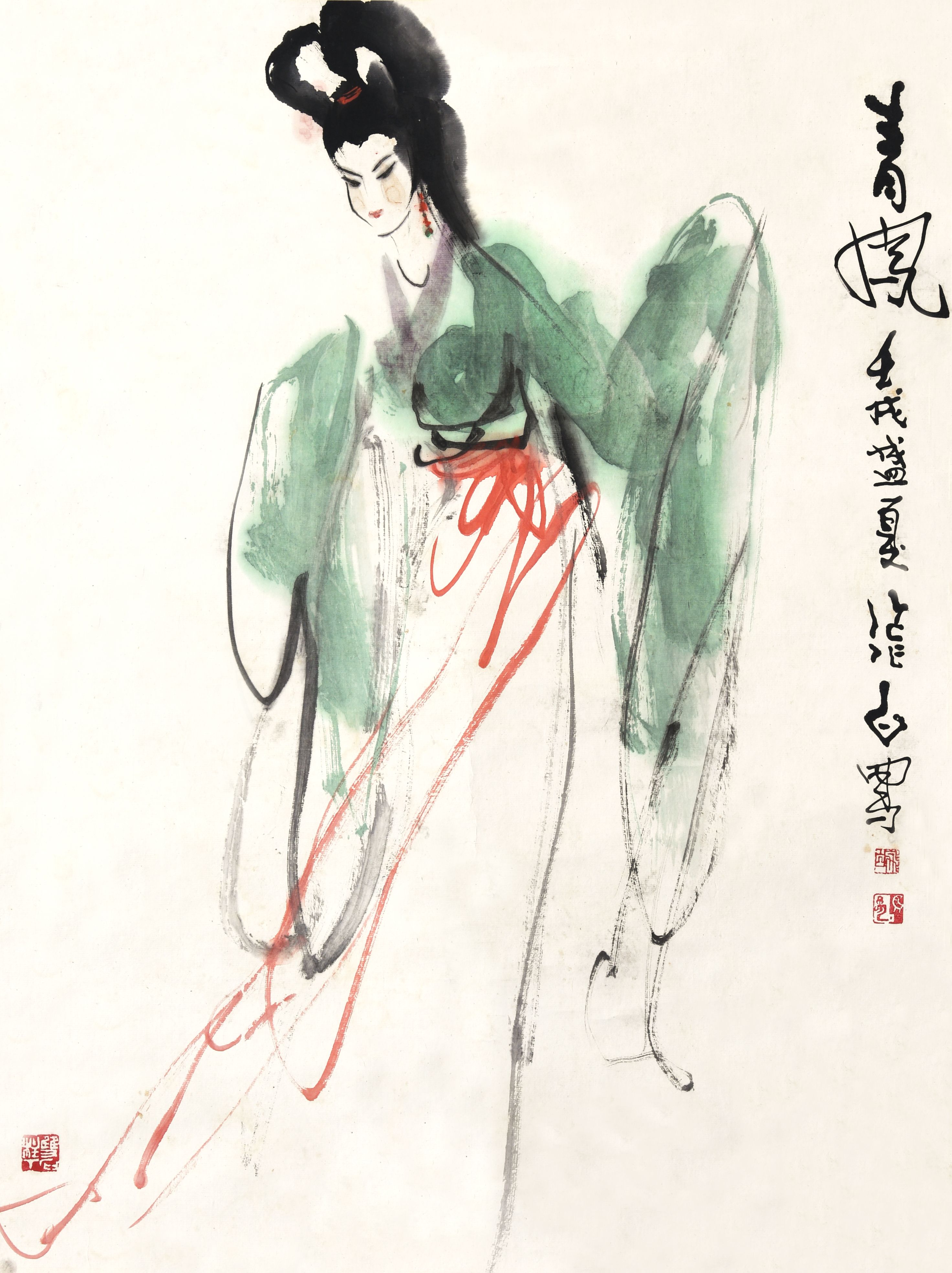 215 贺飞白 仕女