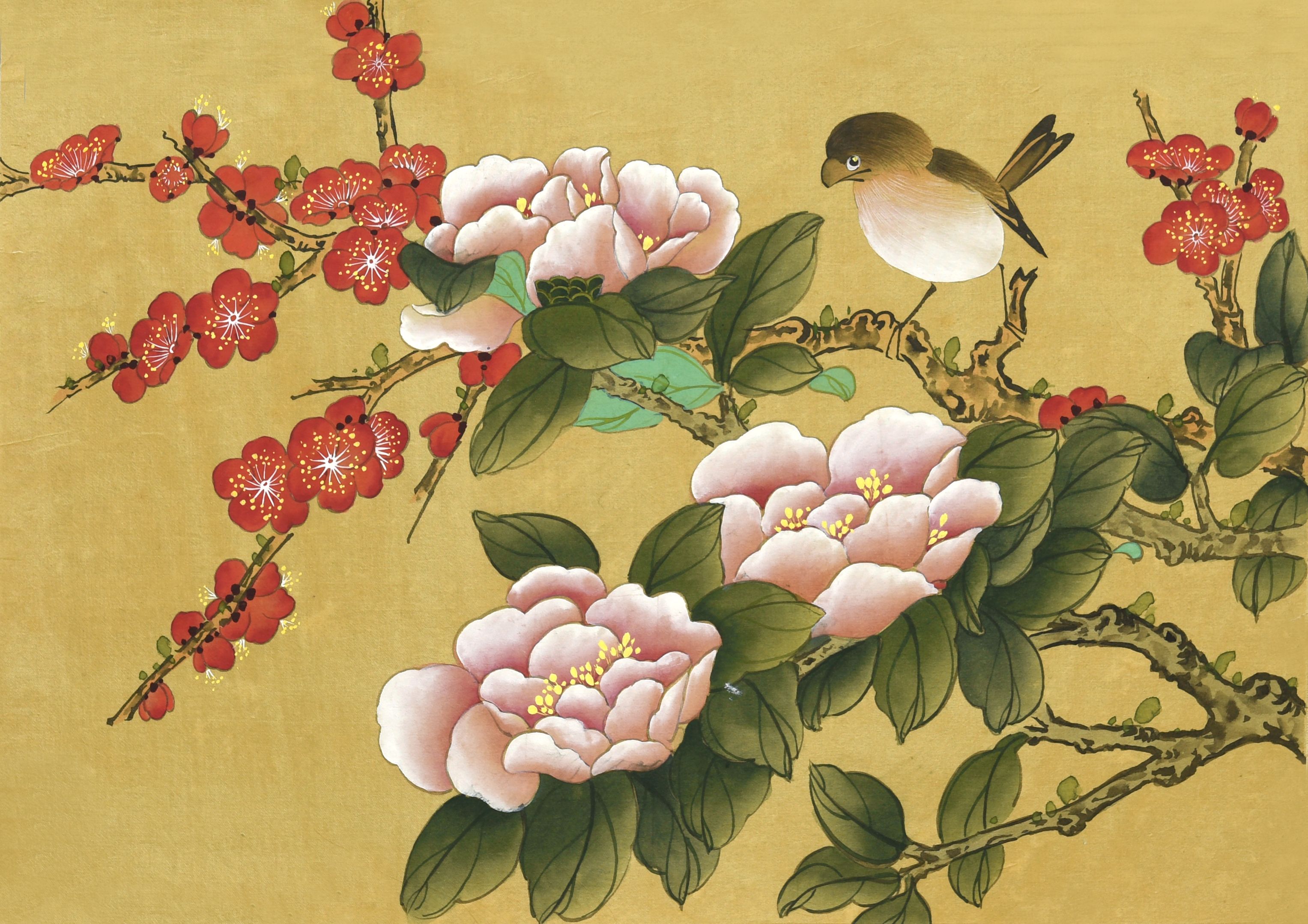 030 佚名 茶梅寒雀
