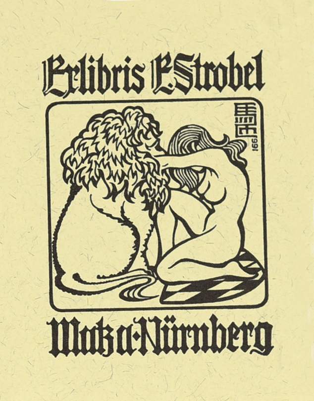 187 德国Strobel Matza 裸女与狮子