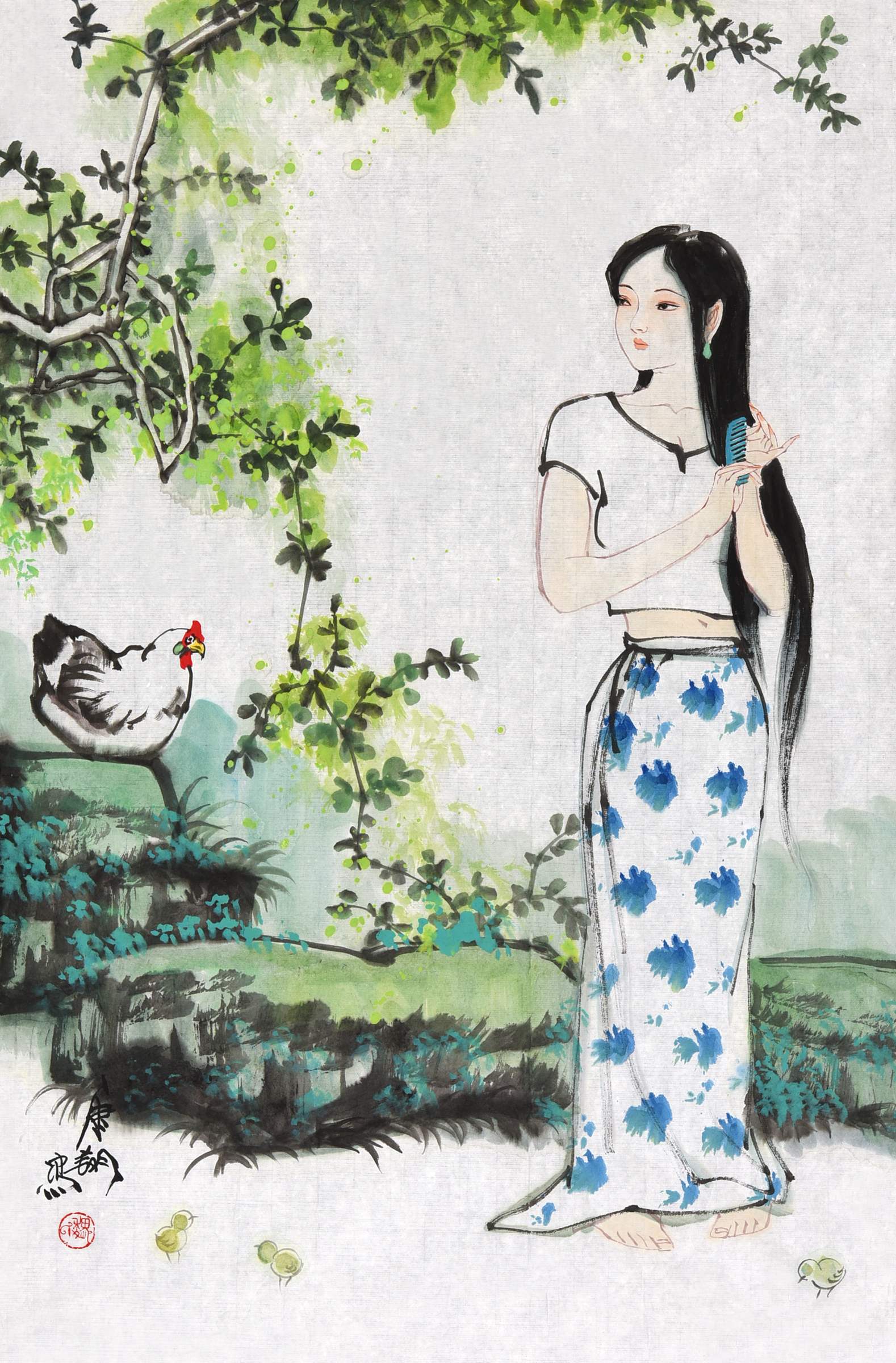 129 魏康翔 梳头少女