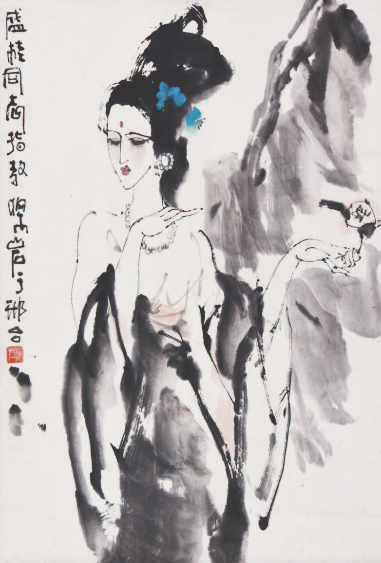 229 梁岩 仕女图